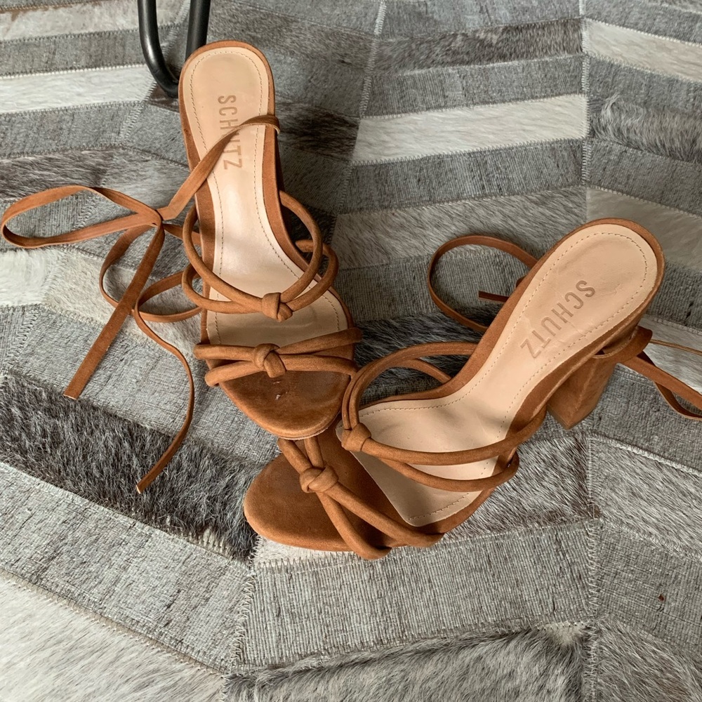 SCHUTZ Lace Up Sandals Size 7